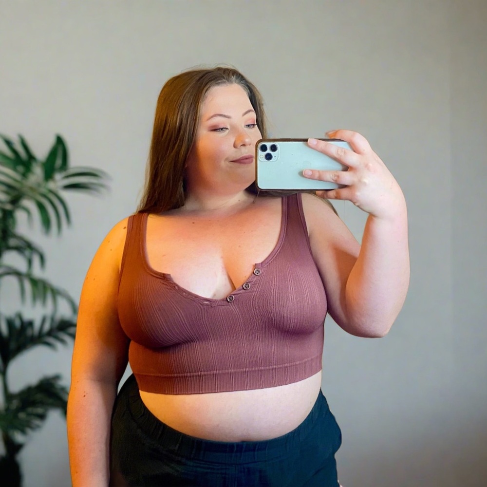 Hannah Buttoned Bralette Top